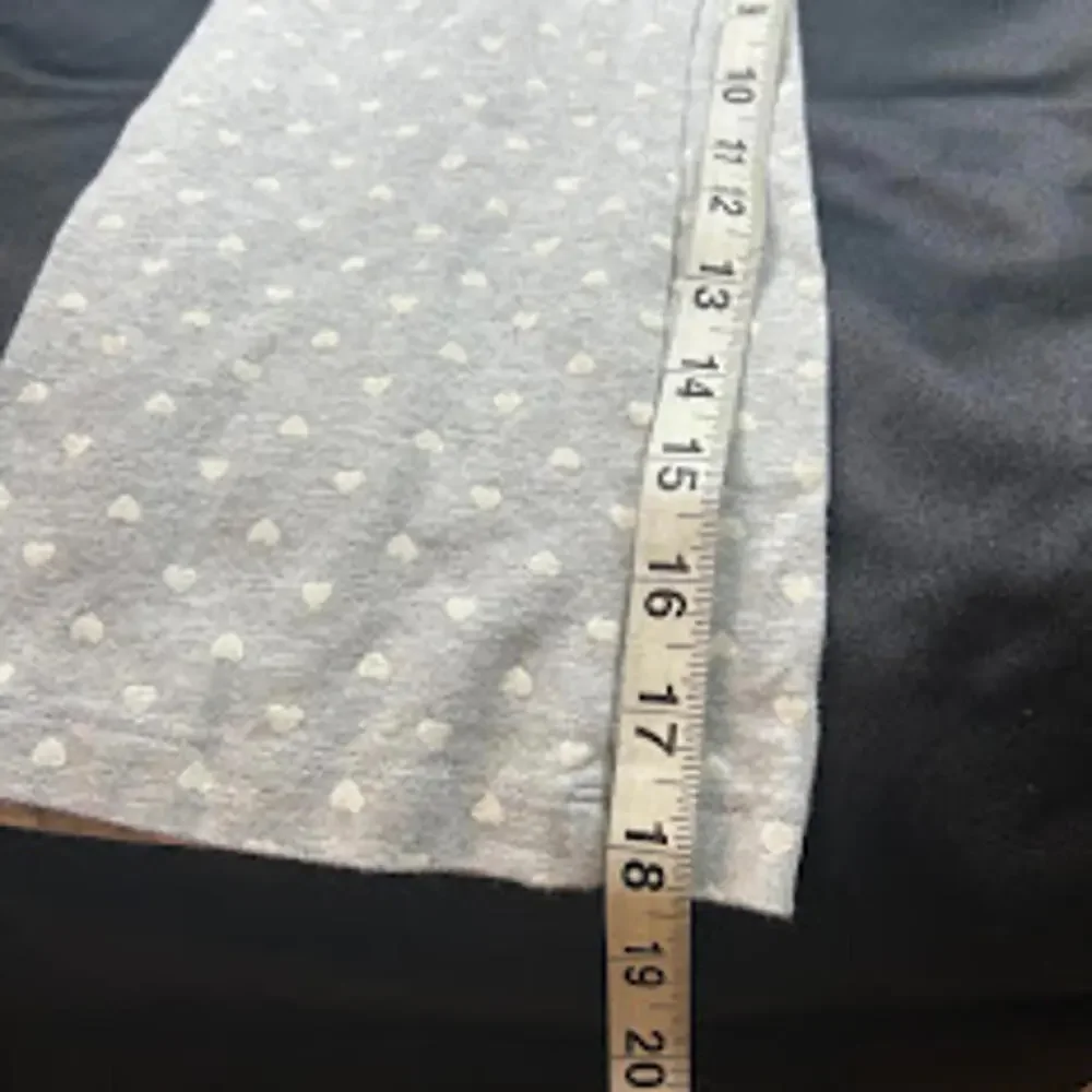 Gymboree Girls Grey Yoga Pants Size 5Y White Hearts Stretch Leggings‎